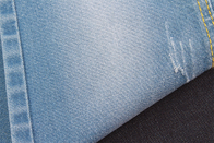 9.2oz Pamuklu Polyester Spandex Denim Kumaş Geri Dönüştürülmüş İplik Koyu Mavi Sanforlama