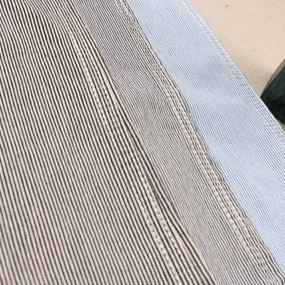 6oz Mavi Ve Beyaz Dikey Çizgili Şortlar İçin Streç Denim Kumaş