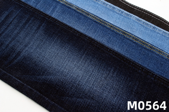 Cross Slub Stili Stretch Denim Kumaşları Koyu Mavi Dikili Denim 62/63 Rulo Paketlenmiş