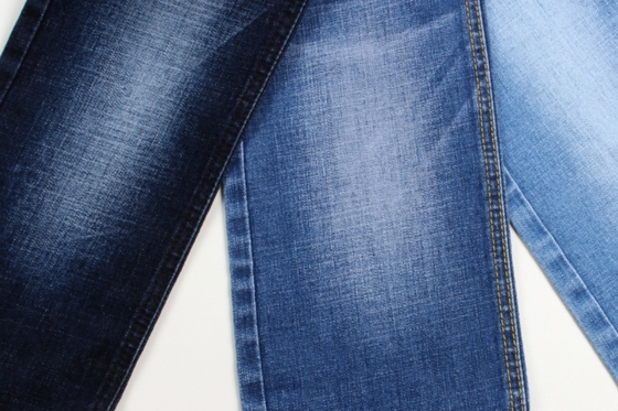 Cinsler için toptan 10.5 oz çapraz çukurlu slub stretch denim kumaş