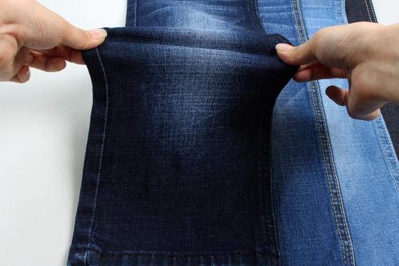 Cinsler için toptan 10.5 oz çapraz çukurlu slub stretch denim kumaş