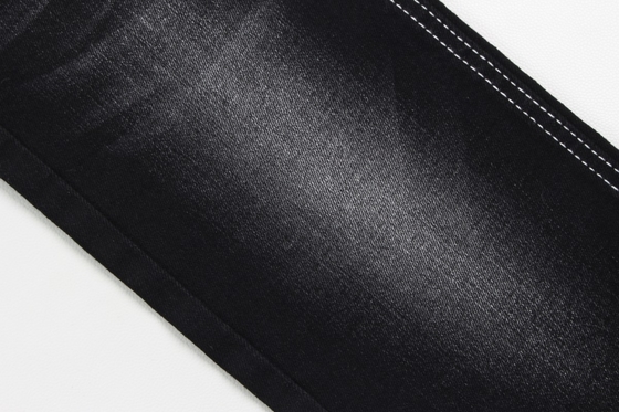 Sıcak satış 10 oz warp slub yüksek uzatma siyah arka tarafı kot pantolon için dokunmuş kot kumaş