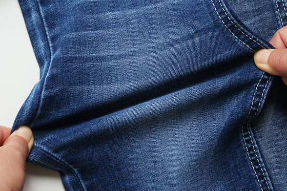 8.7 oz Erkekler için kısa pantolonlar için düşük germelik denim kumaş. Warp bantlı pantolonlar.