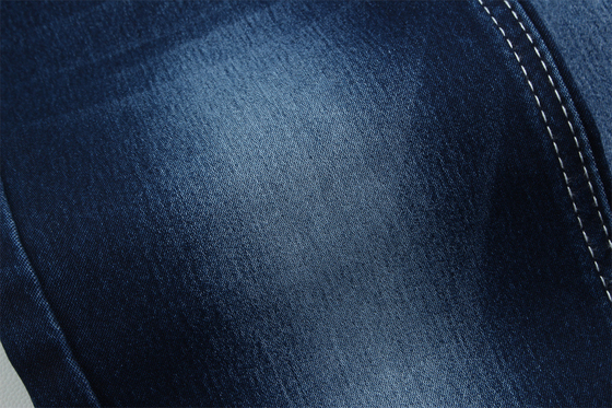 10.5 Oz Satin Denim Kumaş Kadınlar için Jeans Yüksek Stretch Süper Koyu Mavi