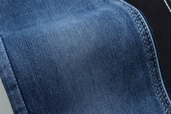 10.5 Oz Satin Denim Kumaş Kadınlar için Jeans Yüksek Stretch Süper Koyu Mavi