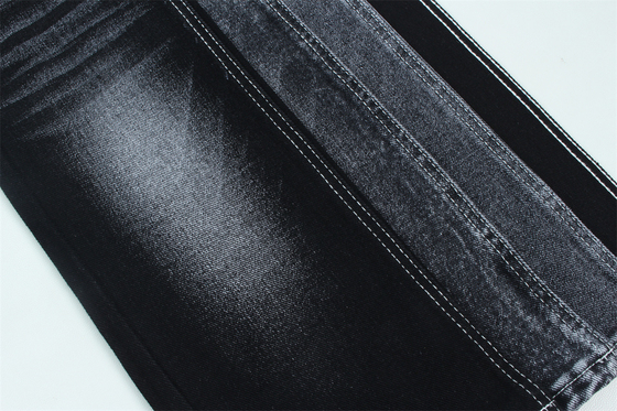13.5 Oz Düşük germe Ağır Denim Kumaş Erkek İş Giyin Jeans Siyah Sırt