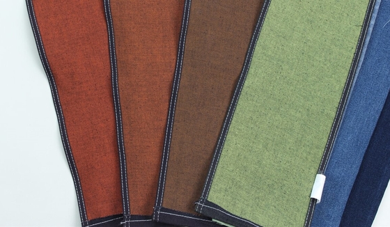 Toptan 10 oz renkli arka tarafı kot pantolonlar için dokuma kumaş