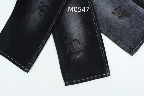 10.5 oz % 100 pamuk siyah ve siyah arka tarafı sert kot pantolon kumaş
