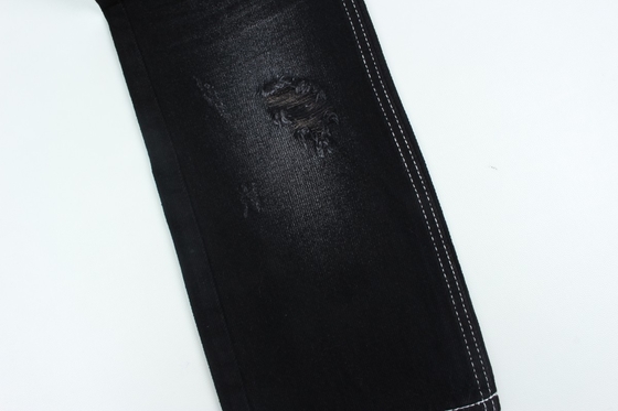 10.5 oz % 100 pamuk siyah ve siyah arka tarafı sert kot pantolon kumaş