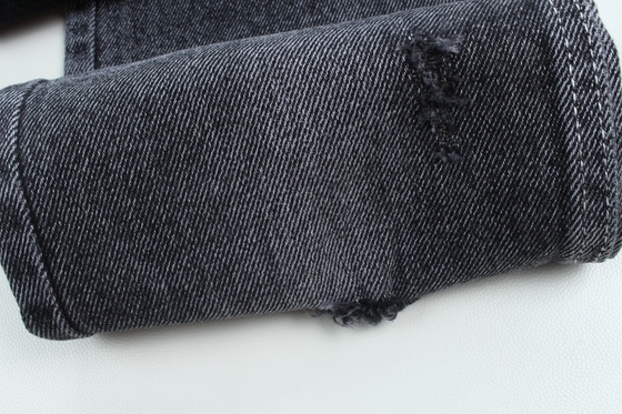 10.5 oz % 100 pamuk siyah ve siyah arka tarafı sert kot pantolon kumaş