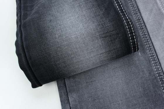 11.5 oz siyah ve renkli arka tarafı çift katmanlı kot pantolon kumaşı