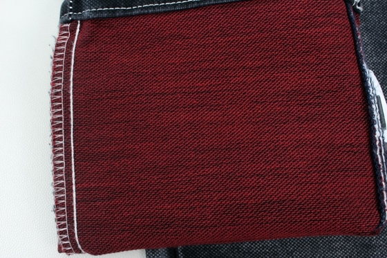 11.5 oz siyah ve renkli arka tarafı çift katmanlı kot pantolon kumaşı