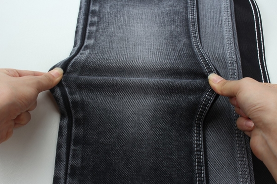 11.5 oz siyah ve renkli arka tarafı çift katmanlı kot pantolon kumaşı