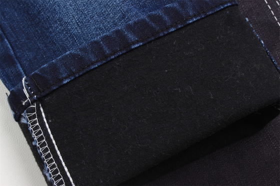 11-11.5 Oz Warp slub jeans erkek için kumaş Mercerized jeans siyah arka tarafı yüksek germe erkek için Hindistan pazarı tarzı