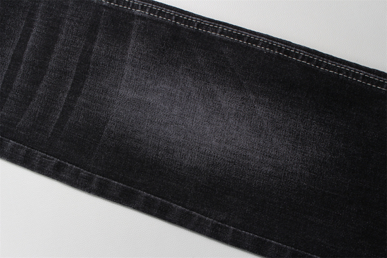 11 Oz Warp Slub Black Denim Fabric For Man Jeans High Stretch Hindistan Pazarı Stili Sıcak Satış