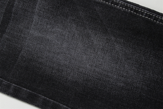 11 Oz Warp Slub Black Denim Fabric For Man Jeans High Stretch Hindistan Pazarı Stili Sıcak Satış
