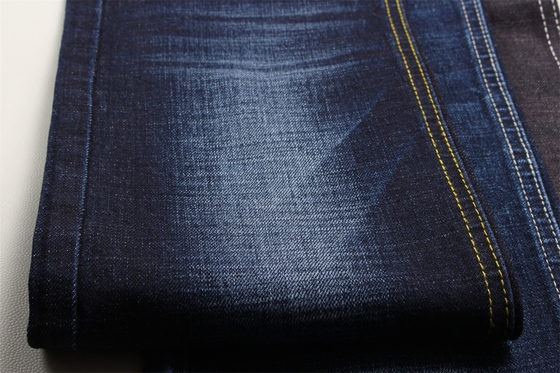 11.8 Oz Cross Slub Pamuk Karışık Spandex Mavi Denim Kumaş Erkek Jeans Stretch Hindistan Pazarı Stili Desizing Fleecing