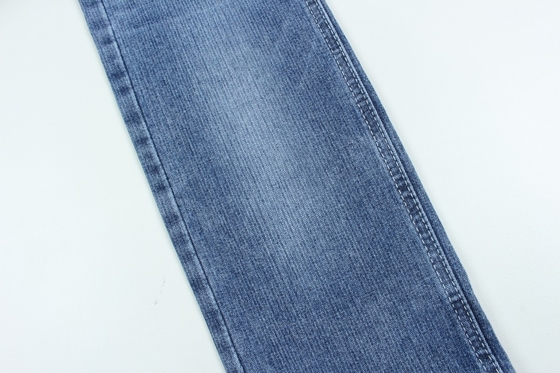 Özel sütten kesme 10.3 oz koyu mavi düşük germe kot pantolon kumaşı