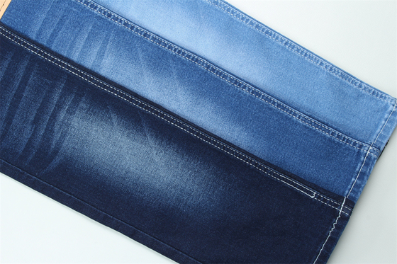 10.5 Oz Süper Stretch Yaz kadınları için Jeans Pamuk Polyester Rayon Spandex Warp Slub High Stretch