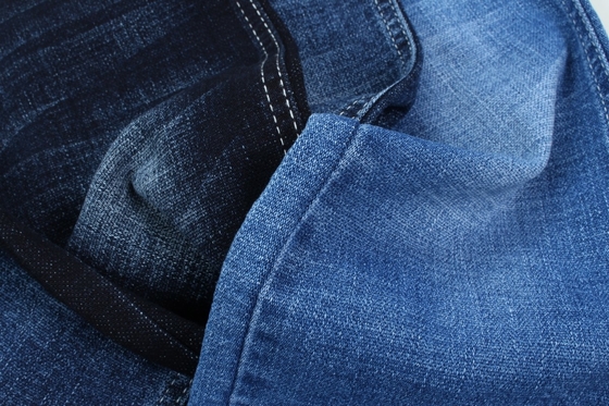 10.5 Oz Jeans için Crossshatch Slub Denim Kumaşla Özel Dokuma