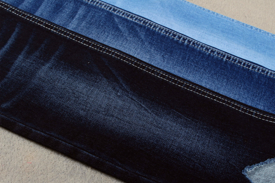 Indigo Blue High Stretch Slub Denim Kumaş Jeans için