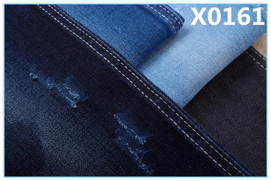 Indigo Blue High Stretch Slub Denim Kumaş Jeans için