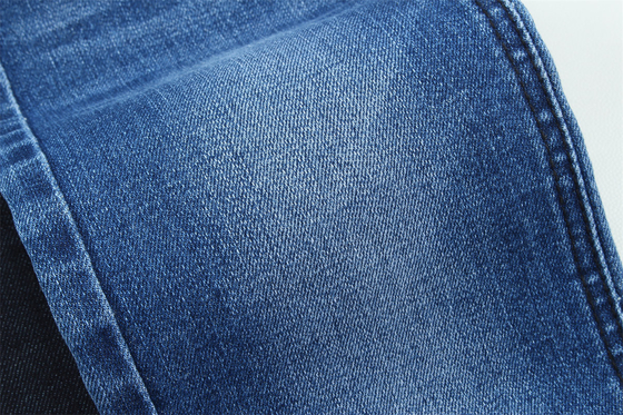 Crossshatch Slub High Stretch Cotton Polyester Spandex Denim Kumaş Erkekler İçin Jeans