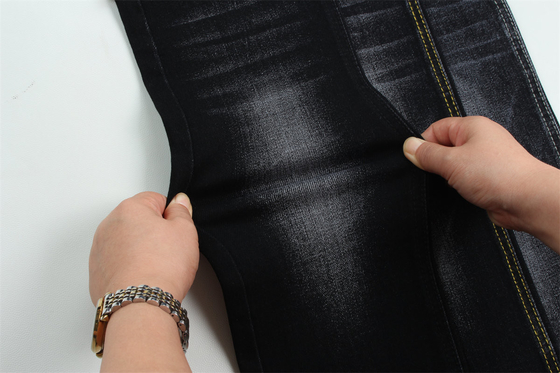 Siyah Siyah Pamuk Poliester Rayon Spandex Jeans için Denim Kumaş