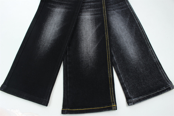 Siyah Siyah Pamuk Poliester Rayon Spandex Jeans için Denim Kumaş