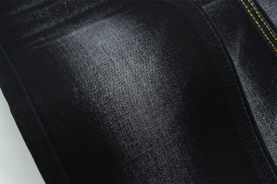 Siyah Siyah Pamuk Poliester Rayon Spandex Jeans için Denim Kumaş