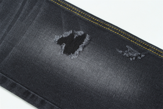 11.5oz Denim Kumaş Sert 56%C 44%P Siyah Ve Siyah Arka Taraf Marka Tarzı Jeans Erkek Arkadaşı Tarzı Yumuşak El Dokunuşu