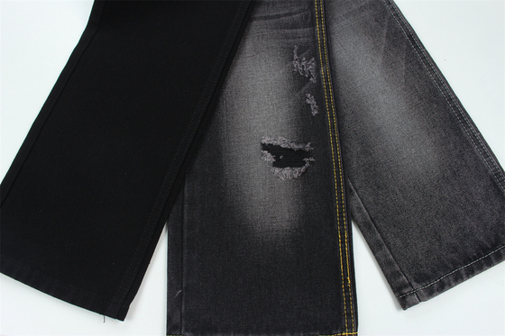 11oz Denim Kumaş Sert 56%C 44%P Siyah Ve Siyah Arka Yüz Tam Genişliği 180cm