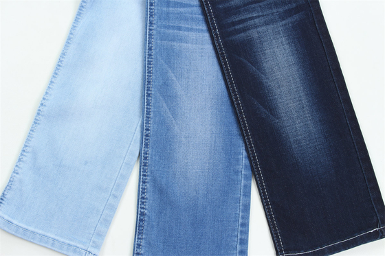 10 Bir kez Dobby Pamuk Polyester Spandex Stretchy Jacquard Jeans için Denim Kumaş