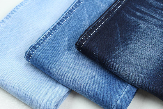10 Bir kez Dobby Pamuk Polyester Spandex Stretchy Jacquard Jeans için Denim Kumaş