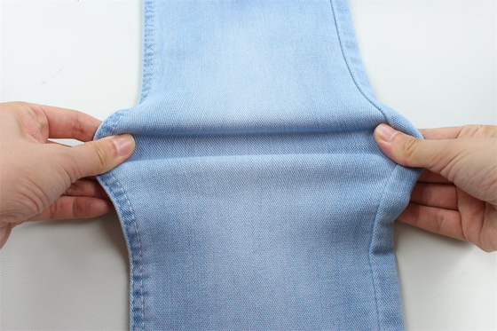 10 Bir kez Dobby Pamuk Polyester Spandex Stretchy Jacquard Jeans için Denim Kumaş