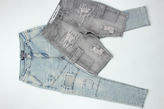190 Cm Ring Slub Sulphur Black Stretch Denim Kumaş Erkek Jeans