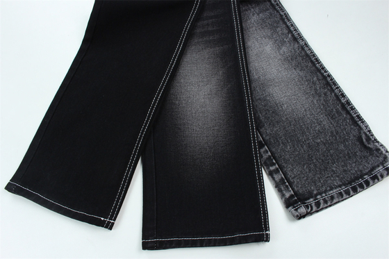 190cm 13oz Siyah Siyah Pamuk Polyester Sert Jeans için Denim Kumaş