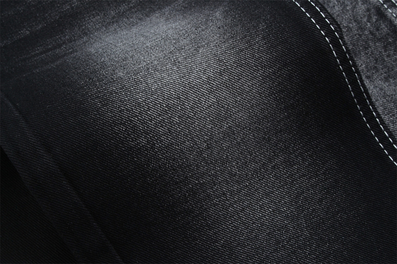 190cm 13oz Siyah Siyah Pamuk Polyester Sert Jeans için Denim Kumaş