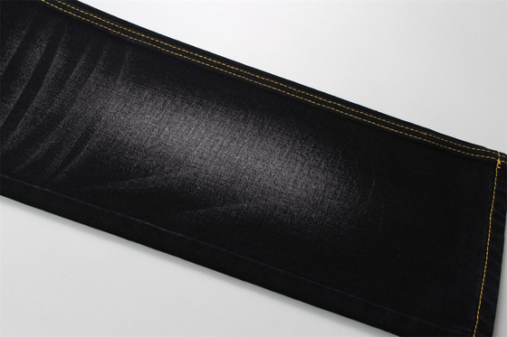 190cm 12oz Siyah Siyah Pamuk Poliester Sıkı Jeans Kumaş