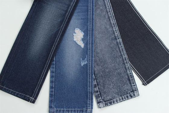 12.1 Oz Zengin bir yüzey dokusu ile sağ elle 3x1 Çit Yapın Pamuk Poliester Spandex Tekstil Jeans TR Denim Kumaşlar
