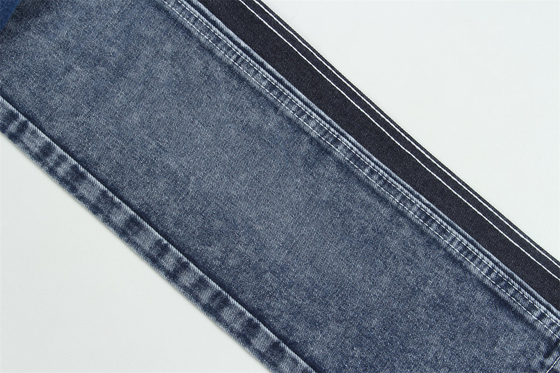 12.1 Oz Zengin bir yüzey dokusu ile sağ elle 3x1 Çit Yapın Pamuk Poliester Spandex Tekstil Jeans TR Denim Kumaşlar