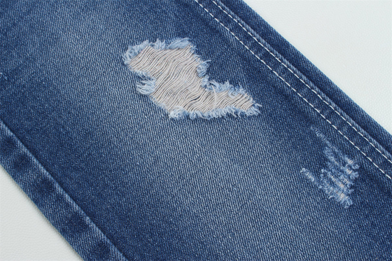 12.1 Oz Zengin bir yüzey dokusu ile sağ elle 3x1 Çit Yapın Pamuk Poliester Spandex Tekstil Jeans TR Denim Kumaşlar