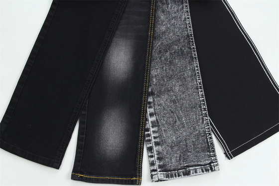 10 oz Siyah Siyah İyi Stretch Jeans için Denim Kumaş