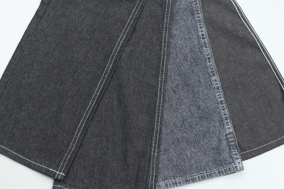 % 100 saf pamuk, ipek gibi siyah hafif denim kumaş