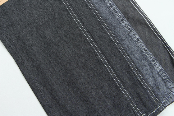 % 100 saf pamuk, ipek gibi siyah hafif denim kumaş