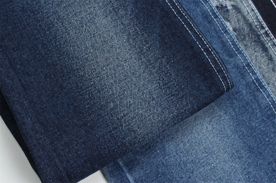 Çok Derin Mavi 11.5 Oz Yüksek Elastikte Geri Dönüştürülmüş Elyaf Denim Kumaş