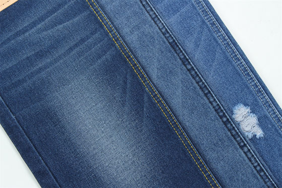 İyi fiyat 10oz Denim Kumaş Sert 100% C Marka Tarzı Jeans Erkek Arkadaş Tarzı Yumuşak El Duyguları Süper Koyu Mavi Renk çevrimiçi