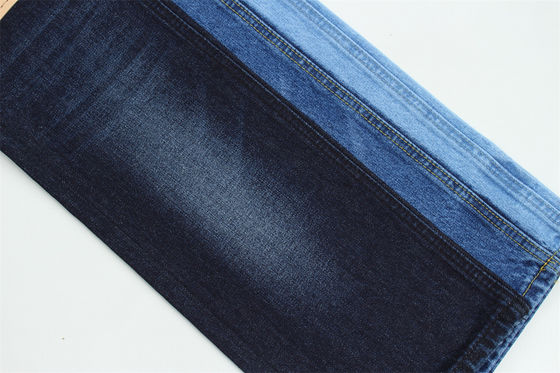 12.5oz Sert Denim Kumaş Düzme Düzme Markalı Jeans için % 100 Pamuk Süper Koyu Mavi