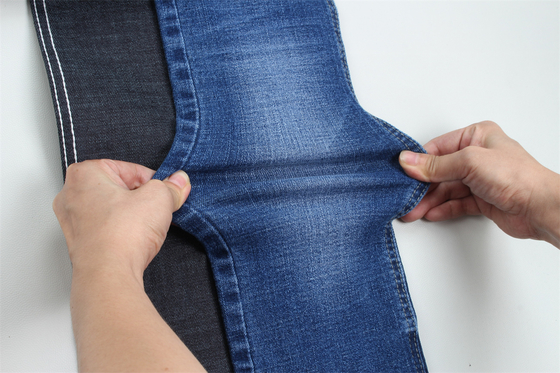 10 Oz çapraz çizgili slub çapraz slub Süper Yüksek Esnek Denim Kumaş Erkek Kot veya kadın kot pantolonları için güney amerika tarzı
