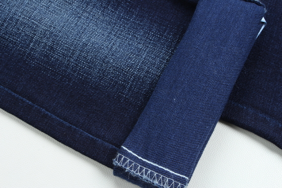 11 Oz Çapraz Çizgili Slub Denim Kumaş 3/1 Dokuma Koyu Mavi